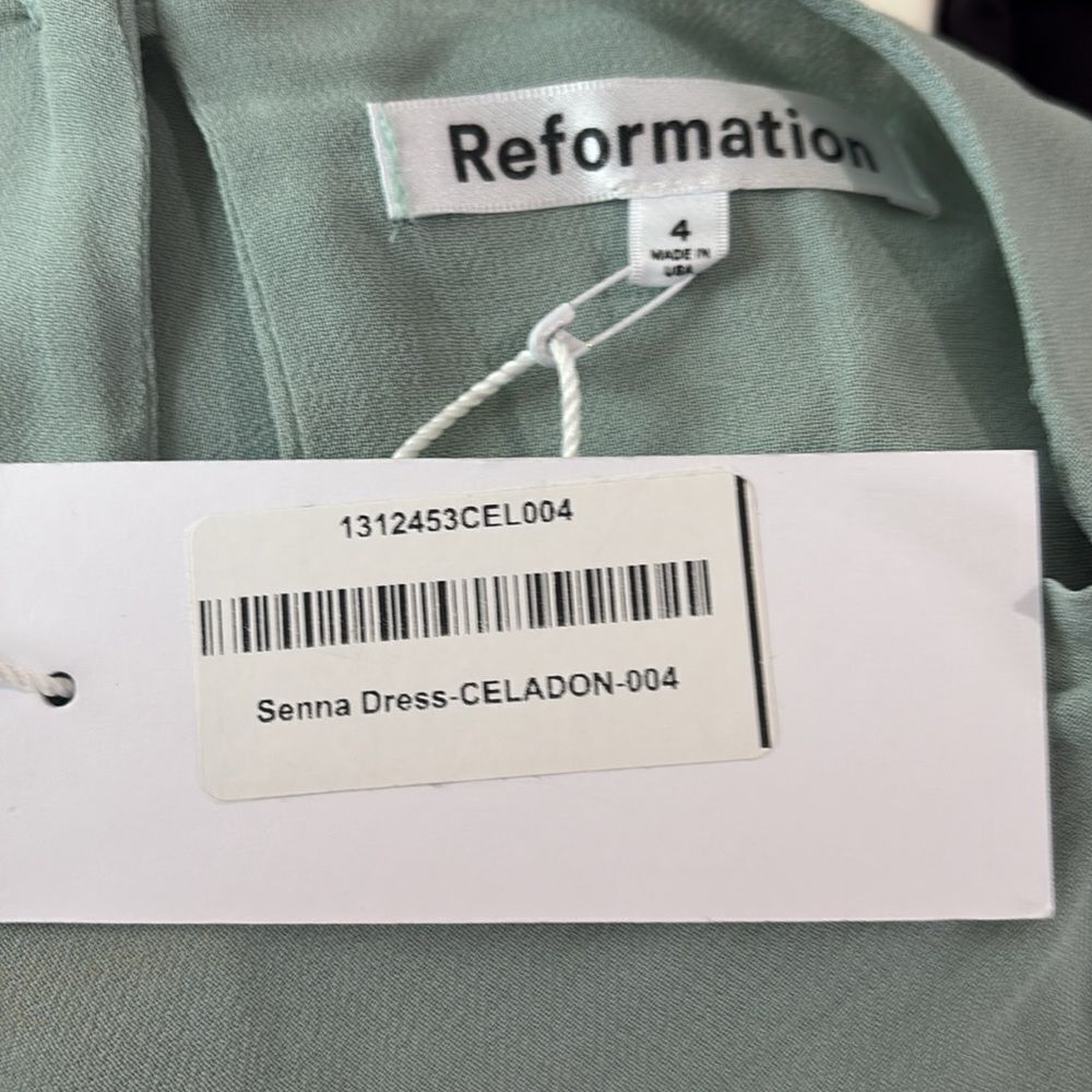 Reformation Senna Dress in Celadon NWT $348 - Picture 7 of 9